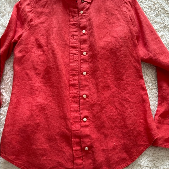 J Crew 100% linen Button Down Size 0 - Picture 4 of 6